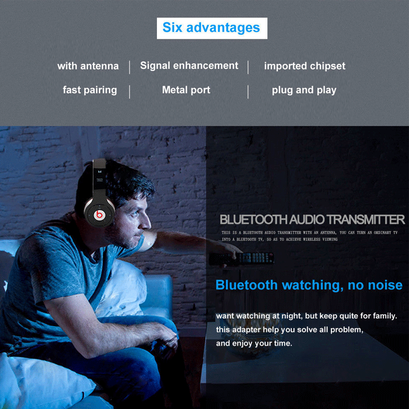 Мини USB Bluetooth аудио передатчик беспроводной стерео адаптер для ТВ MP3 гарнитура