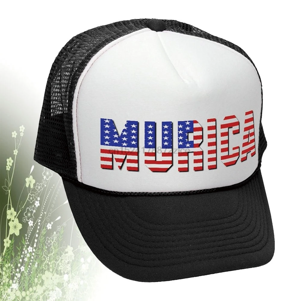 Мурика-Четвертое июля США патриотическая-4-я Америка патриот-Сетка Дальнобойщик Шляпа Регулируемая Кепка