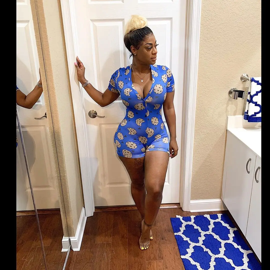 Women's Lady Sexy Bodycon Button Bodysuit Shorts Romper Leotard Casual Jumpsuit Long Sleeve Home Wear Tracksuit Playsuit Pajama Women's Lady Sexy Bodycon Button Bodysuit Shorts Romper Leotard Casual Jumpsuit Long Sleeve Home Wear Tracksuit Playsuit Pajama