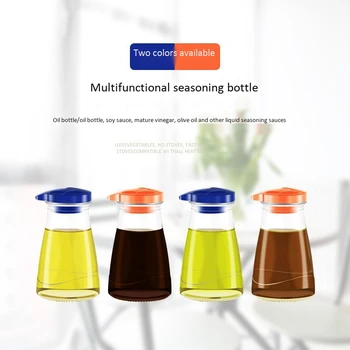 

2PCS Oil Vinegar Cruet Dispenser Leakproof Heat Resistant Glass Dispenser Bottles Condiment Dispensing Cruet Containers