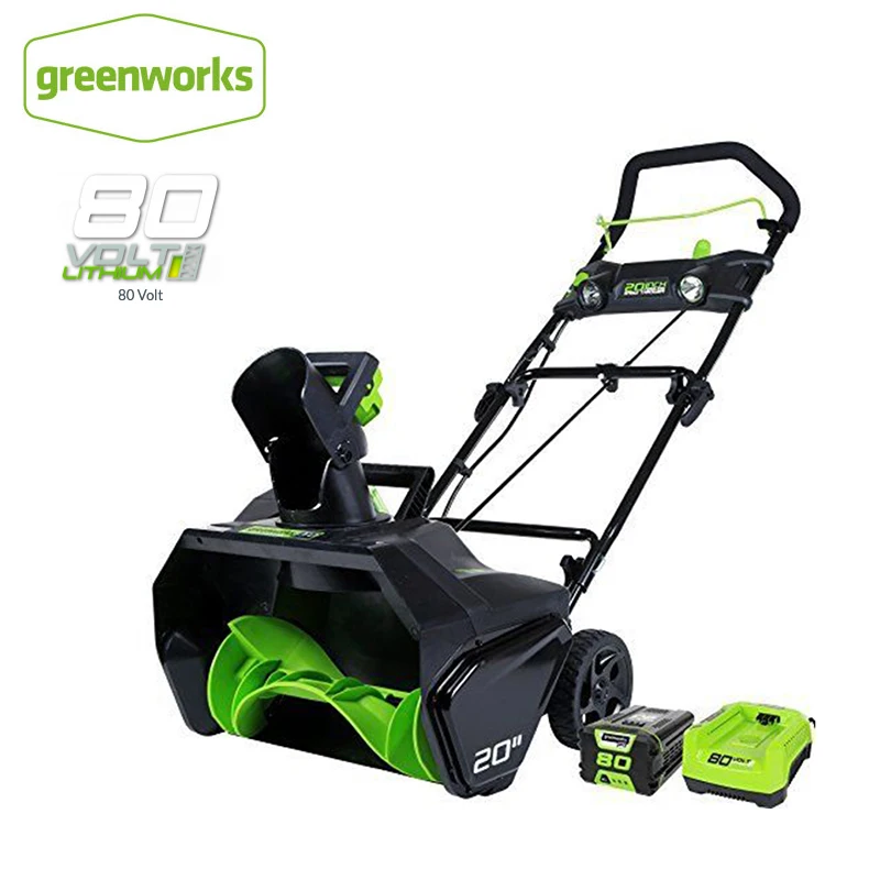 Greenworks PRO 20 дюймовый 80V аккумуляторная снегоочиститель /подметательные в