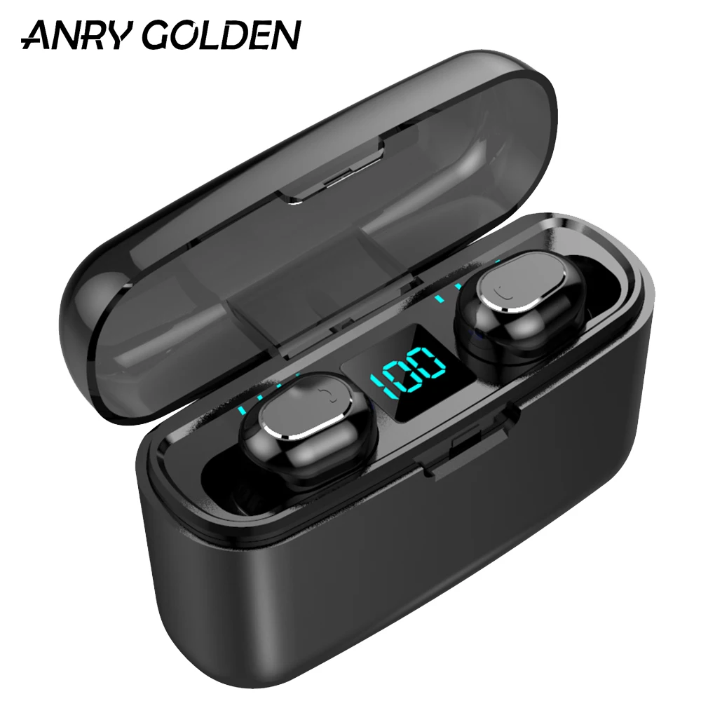 

M8W TWS Earphones Portable Digital Display HD Call Earpiece Wireless Bluetooth 5.0 in-Ear Sports Headset Support for iOS/Android