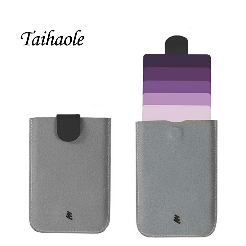 

Taihaole New For DAX V2 Mini Slim Portable Card Holders Pulled Design Men Wallet Gradient Color 5 Cards Money Short Women Purse