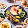 Home 220V Stainless Steel Nonstick Coat Pan Electric Hot Pot 1600W Auto Thermostat Control Frying Barbecue Grilled Meat Boiler 2