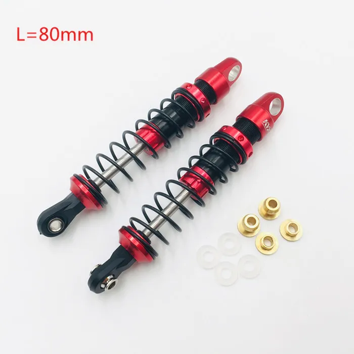 KYX Racing 80 мм красный металлический амортизатор для 1/10 RC Гусеничный автомобиль (2
