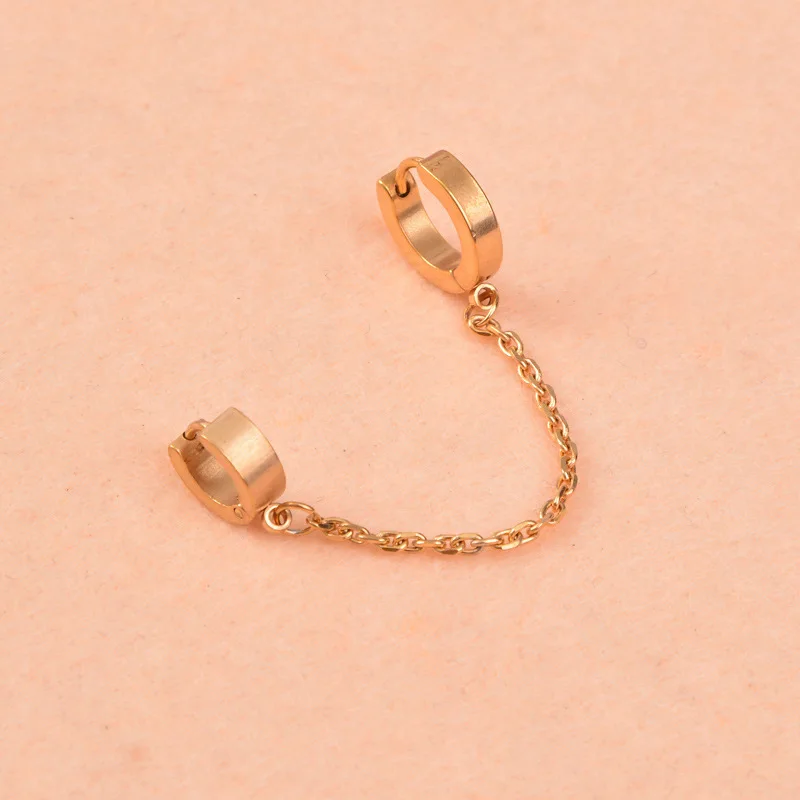 Новая мода длинная цепочка две серьги для женщин лист клип сплав пирсинг Спираль пирсинг ухо пирсинг Oreja серьги манжеты