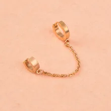 Новая мода длинная цепочка две серьги для женщин лист клип сплав пирсинг Спираль пирсинг ухо пирсинг Oreja серьги манжеты