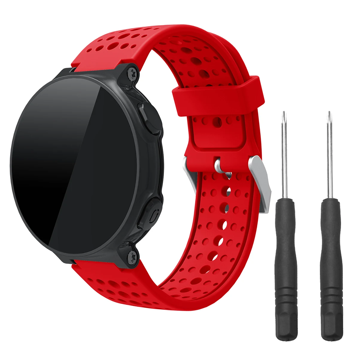 

Watch Band Strap Soft Bracelet Silicone For Garmin Forerunner 220 230 w/ Tools