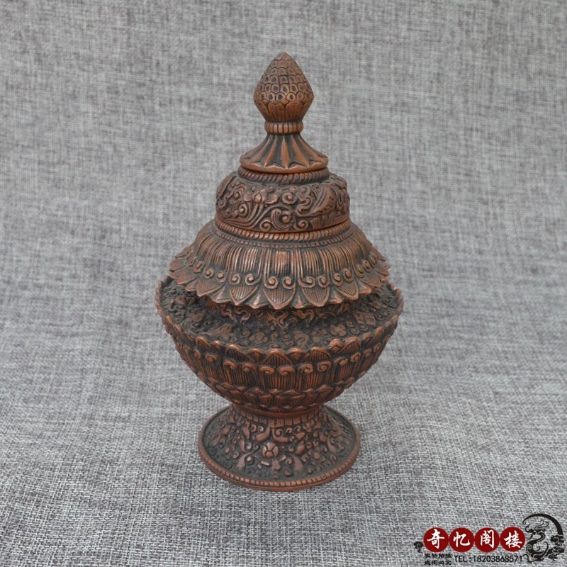 

Antique Bronze Pagoda Fumigation Furnace Home Decoration Exquisite Ornaments
