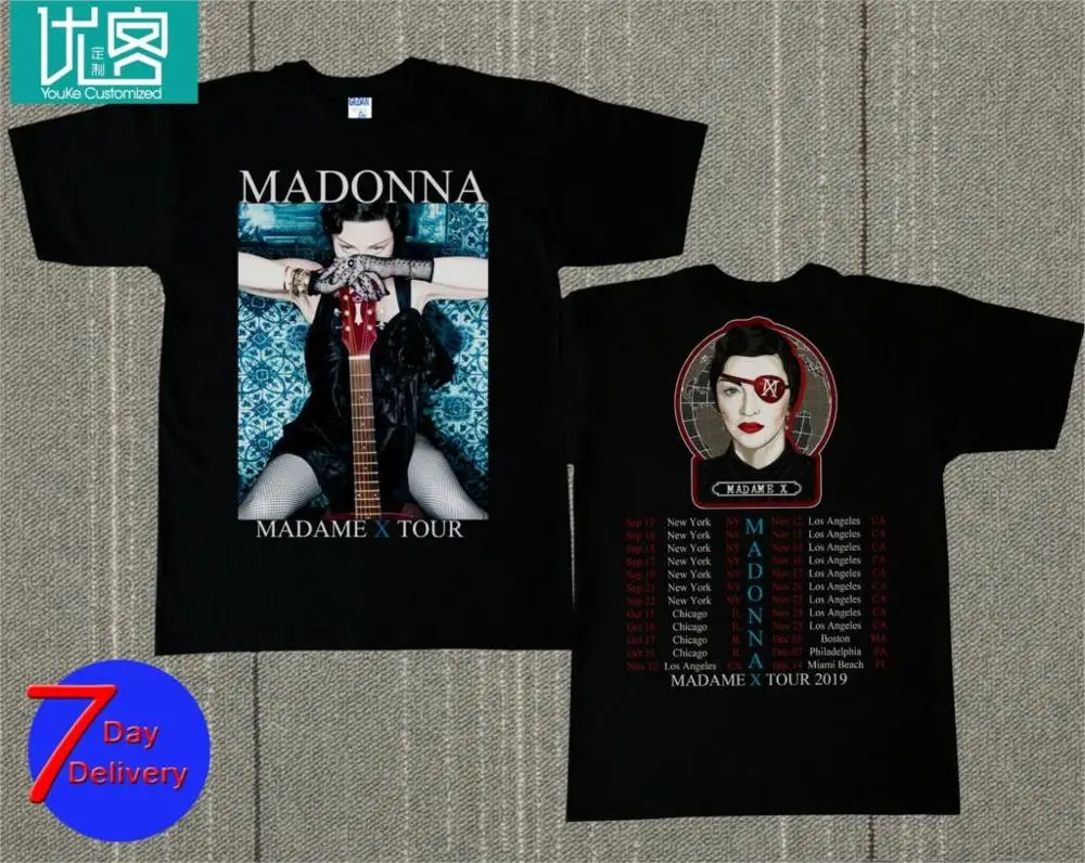 

Madonna Shirt Madame X Tour 2019 T-Shirt Men Black Tee Size S - 2Xl