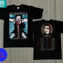 Мадонна рубашка Madame X Тур Футболка мужская Черная Футболка размер S-2Xl