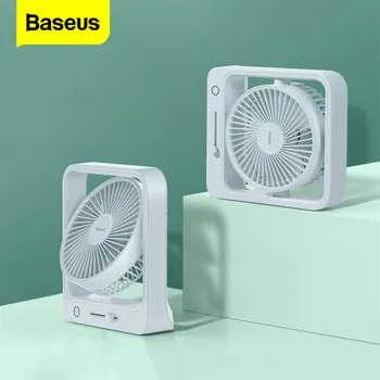 

Baseus Portable Table Fan USB Rechargeable Fan Adjustable Speed Air Cooler Quiet Electric Air Circulator Fans for Home Office