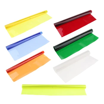 

6 Pieces Full Color Gel Color Filter 15.7"x9.6" for Studio Flash Light