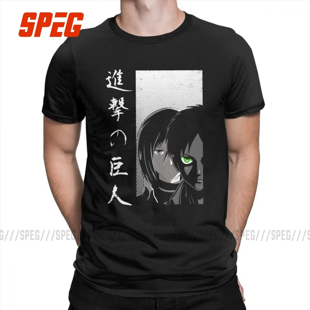 Обувь для косплея по аниме «атака на Титанов»(Shingeki No Kyojin) защиты Wall Tees мужские Повседневное футболки хлопковые футболки с круглым вырезом крутая футболка с короткими рукавами - Цвет: Черный