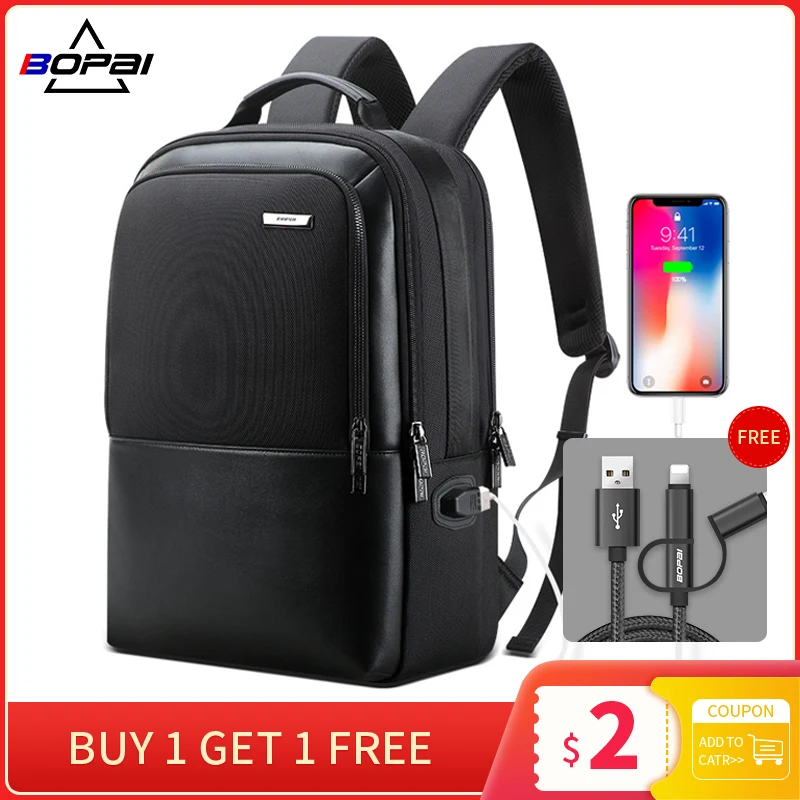 bopai leather backpack
