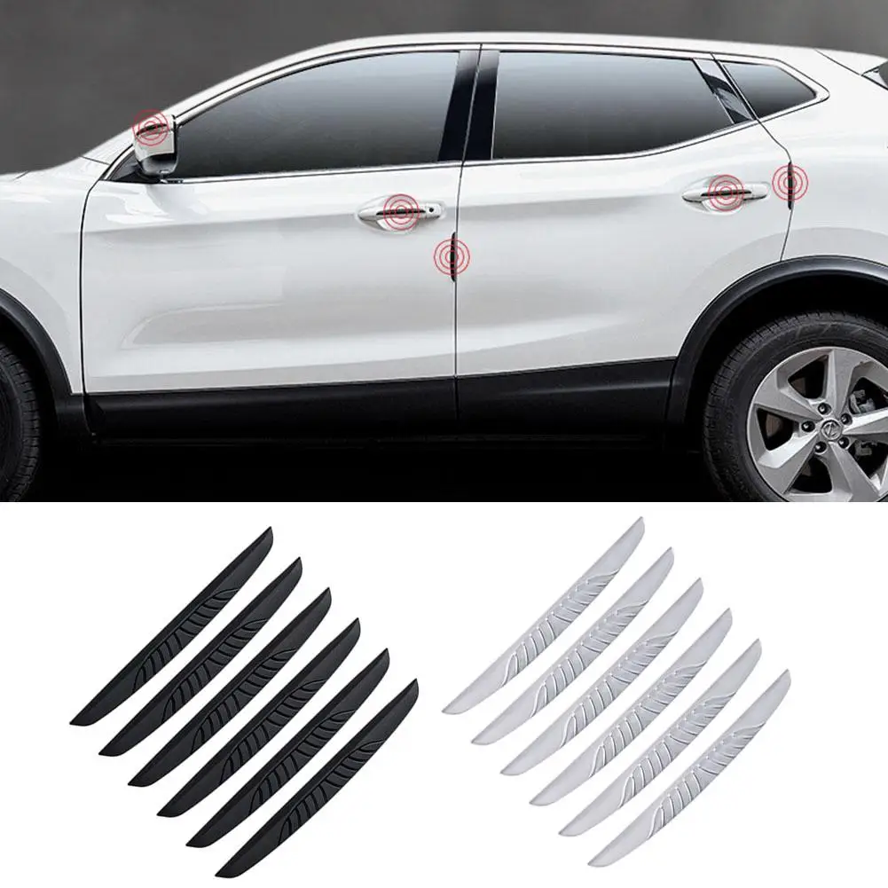 6PCS Car Door Rearview Mirror Protector Flexible Guard Edge Corner Bumper car decoration Guards Buffer Protection Accessorie | Автомобили