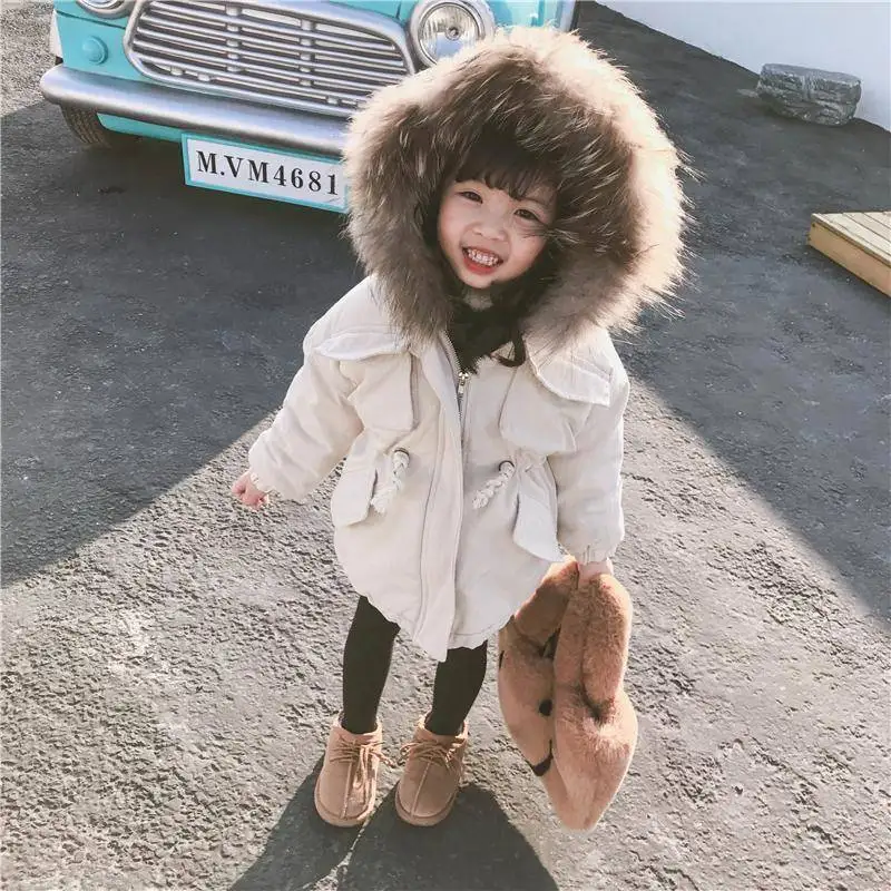 

2019 new children's clothing children's girls padded cotton-padded jacket male baby cotton-padded jacket long coat