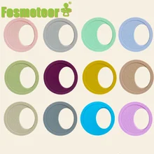 Fosmeteor – anneau de dentition en Silicone, qualité alimentaire, DIY, chaîne de sucette, accessoires de dessin animé, bébé, rongeur molaire, Mini anneau de dentition 