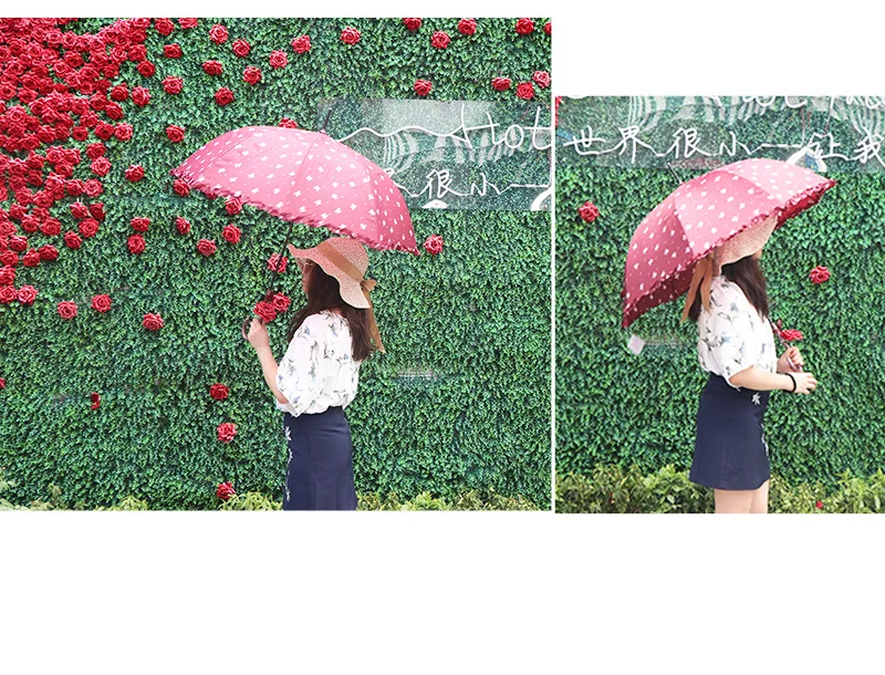 RST Umbrella Foreign Trade Export Europe Women's Bow Pleated Lace Apollo All-Weather Umbrella