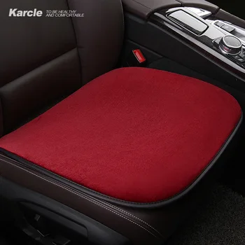 

Karcle Wool Car Seat Covers Front Car Seat Cushion Protector Warm Short Fur Seat Pad For Winter Car Accessories