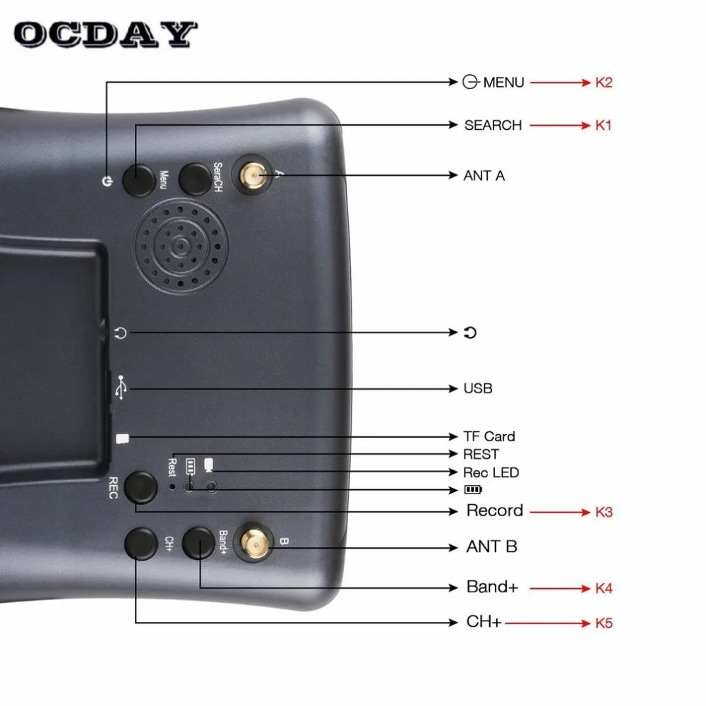 LS-008D 5,8G FPV Googles VR очки высокого качества 40CH с аккумулятором 2000mA DVR разнообразие для RC модели 92% прозрачные линзы хобби