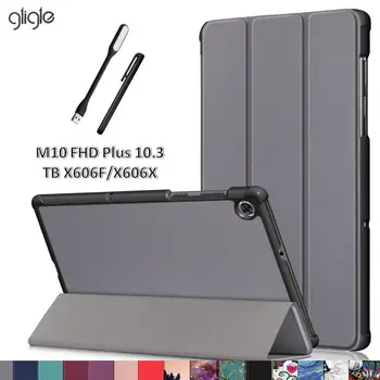 

GLIGLE Slim case cover for Lenovo Tab M10 FHD Plus 10.3" TB-X606F/TB-X606X Tablet full body protactive shell+Led+touch pen