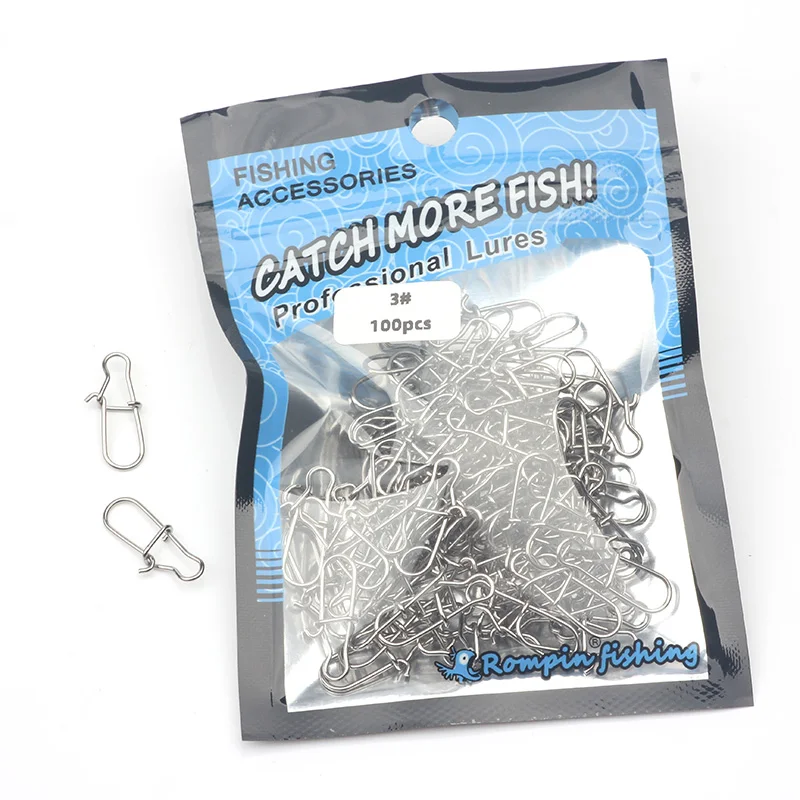 100pcs Fishing Snap Swivels 4