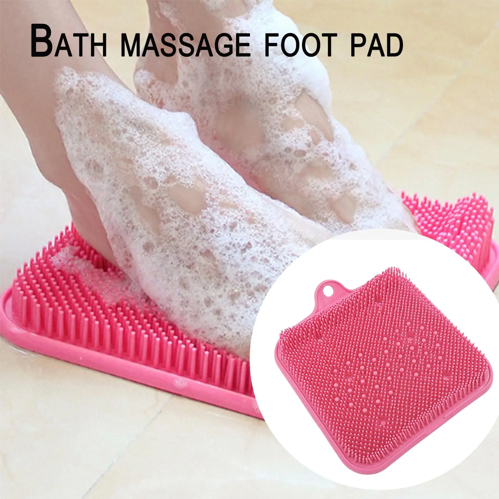 Foot Massage Brush Shower Silicone Exfoliating Scrub Mat Cleaning