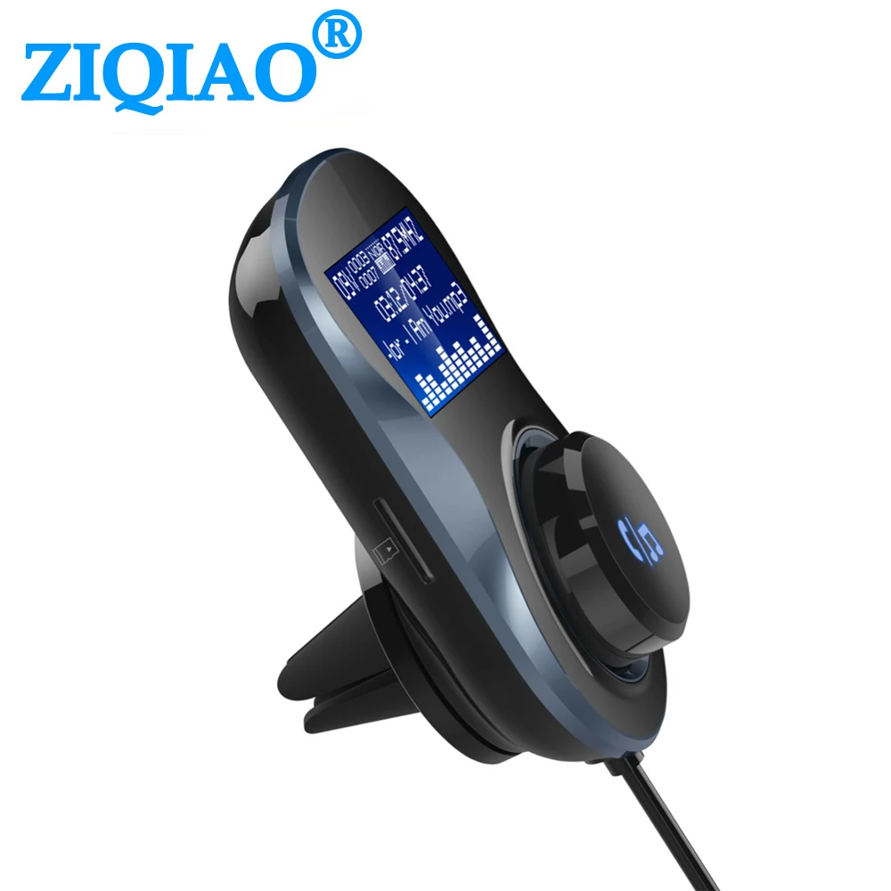 

Handsfree Bluetooth Car Kit BC30 FM Transmitter MP3 Play Car Audio Adapter Support TF 2.4A Car Charger