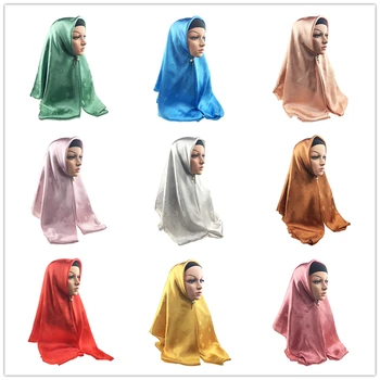 

Women Muslim Hijab Headscarf Islamic Cross Headband Ladies Turban Headwrap Hairband Shawls Wraps Girls Full Cover Islam Scarf
