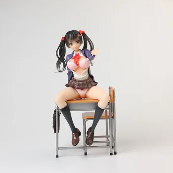 

Student Sexy Girls Action Figure Anime iLLust Saitom Ayaka Futaba on Desk Pvc Figure Model Toys Doll 23cm