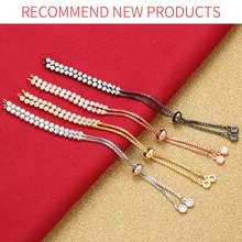 ZHUKOU 2,5x240mm pulsera de cristal de circonita cúbica de latón brillante para mujer pulsera brazalete para chica joyería hecha a mano VL23(China)