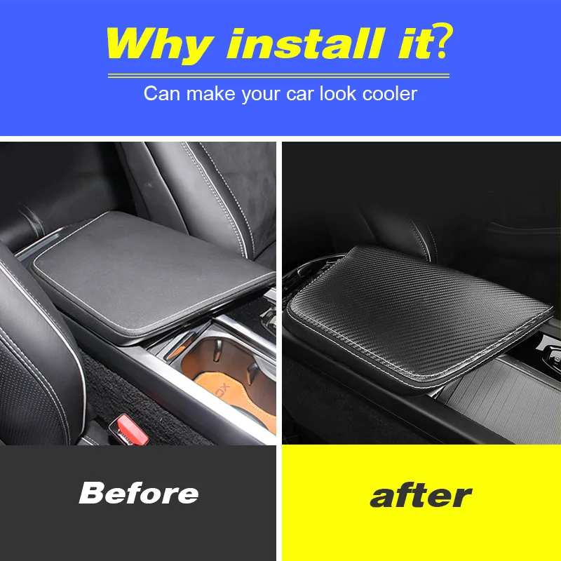 PU 자동차 보관함 콘솔 커버 센터 팔걸이 쿠션 트림 인테리어 장식 스타일링 액세서리 volvo xc60 2019 2020