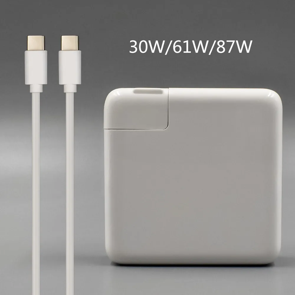 

87W 61W 30W 29W USB-C Laptop Power Adapter Type-C PD Charger For Latest Macbook 13 15-inch A1706 A1707 A1707 for iphone iPad Pro