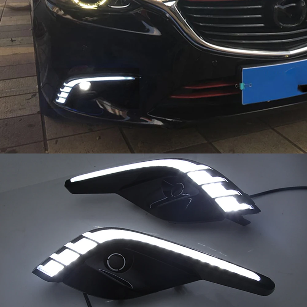 Автомобильная проблесковая 2 шт. DRL для Mazda 6 Mazda6 Atenza 2016 2017 2018 светодиодный