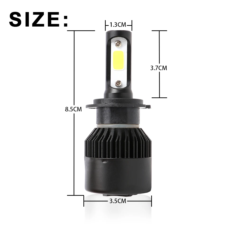 

2pcs H7 LED Headlight Kit 295000LM High Low Beam Bulbs 6500K Lamp Light White new and high quality