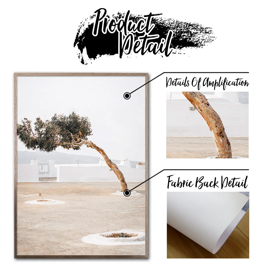 Sea Beach Flower Tree Stone Girl Seascape Wall Art Canvas Painting Nordic Posters And Prints Wall Pictures For Living Room Decor