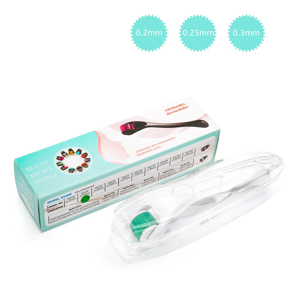 DRS 540 Derma Roller Micro Needles Titanium Microneedle Mezoroller Machine for Face Treatment Skincare Micro Needle Roller