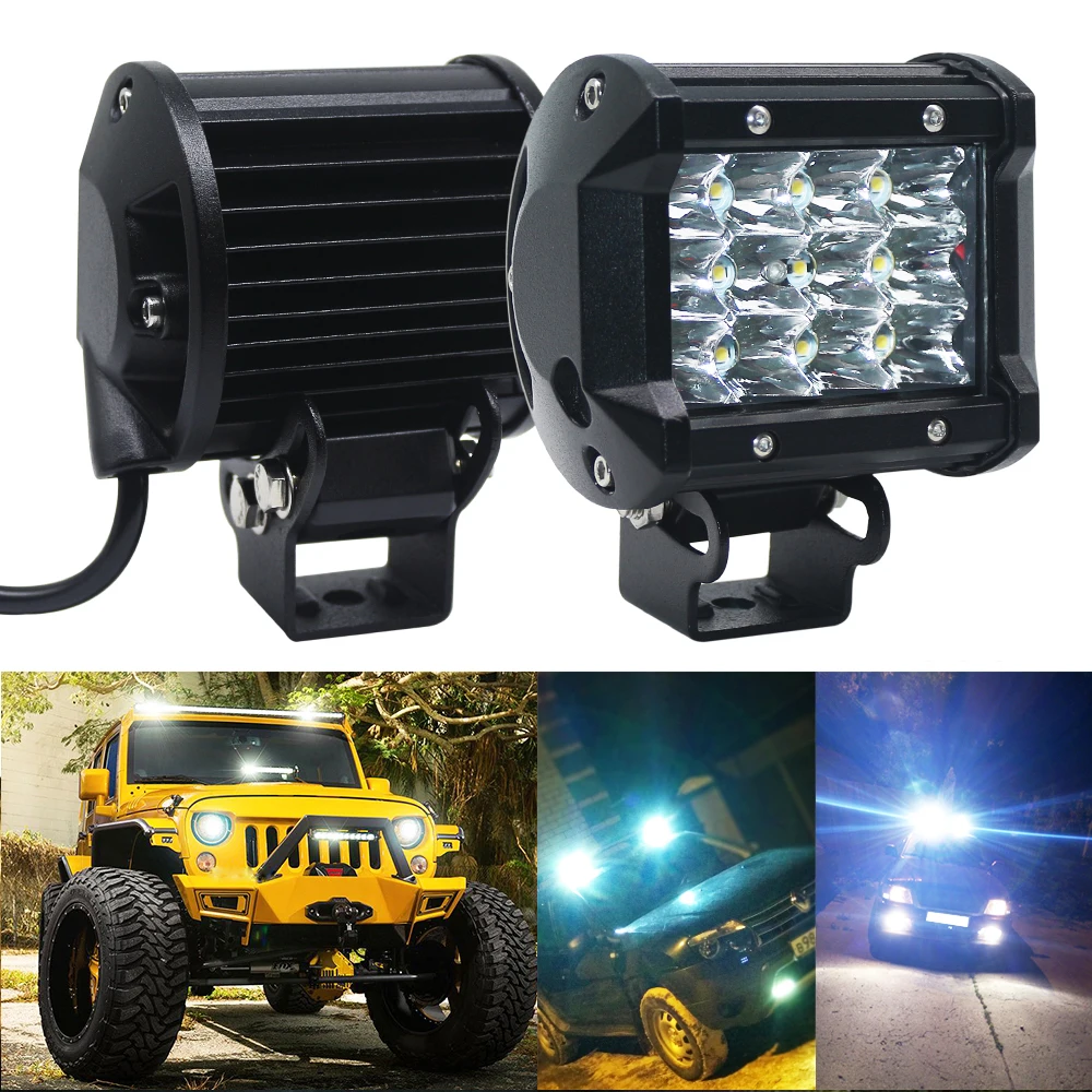 

4 Inch LED Work Light 12 SMD Spotlight 36W Driving Fog Lamp Spot Beam for Offroad Boat Car Tractor Truck 4x4 SUV ATV 4WD 12V 24V