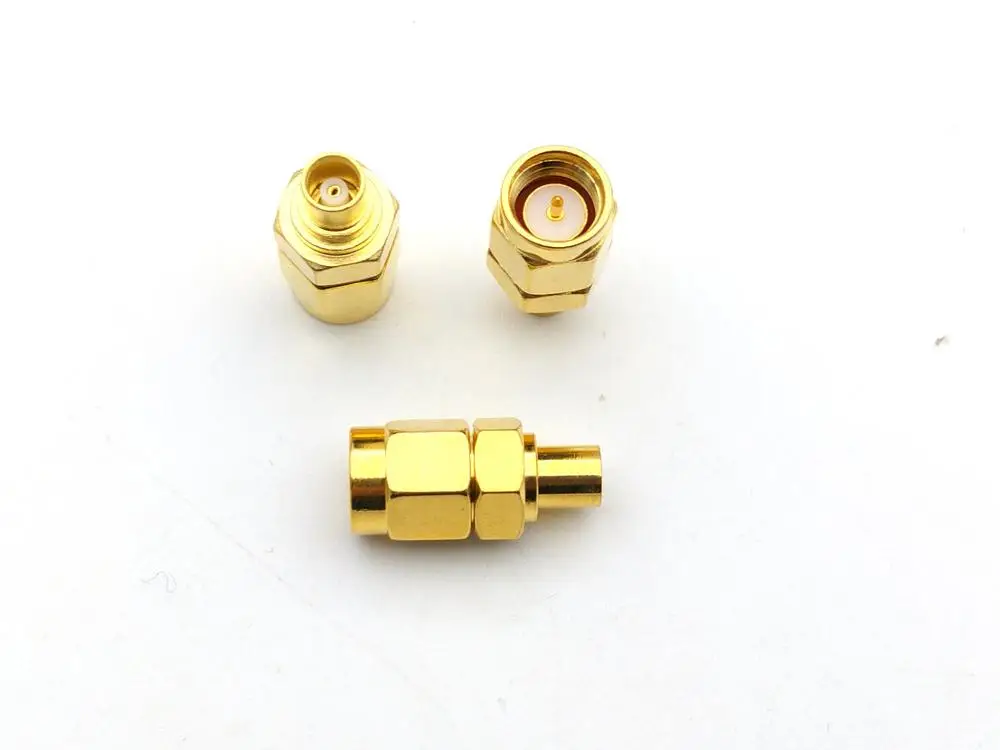 100 шт Золотой SMA штекер к MCX гнездовой разъем RF коаксиальный адаптер|plug gold|plug maleplug