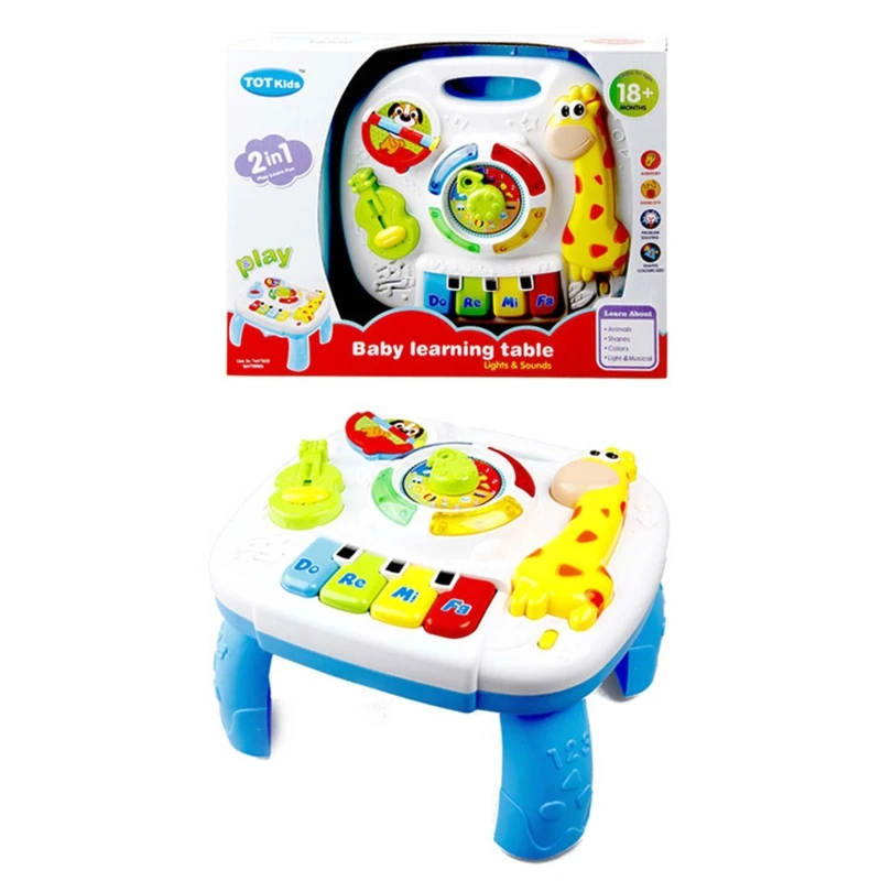 

Infants Musical Instrument Learning Table Baby Animals Piano Educational Toys