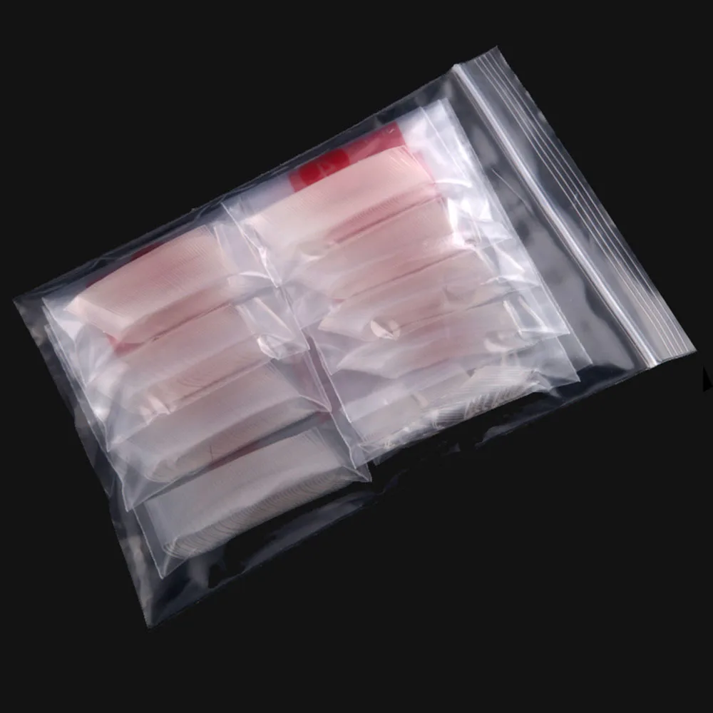 600Pcs Bag Half Cover Nail Tips Natural Clear Sharp Nails False Nails Acrylic ABS Long Stilettos 2
