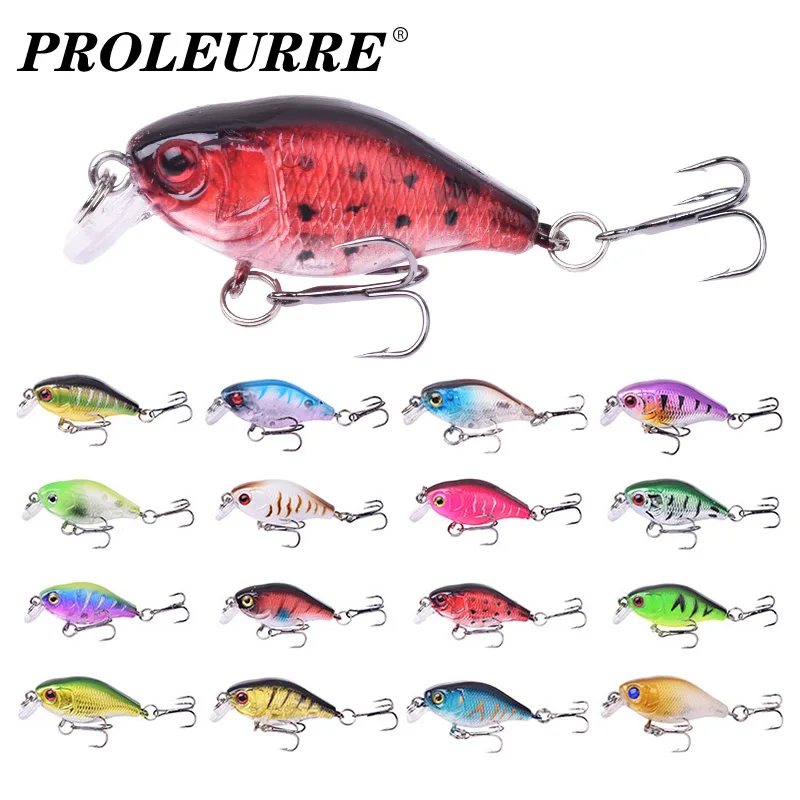 1Pcs Crankbait Deep Diving Fishing Lure 45mm 4g Floating Wobbler Bass Perch Plastic Artificial Floating Crank Hard Baits