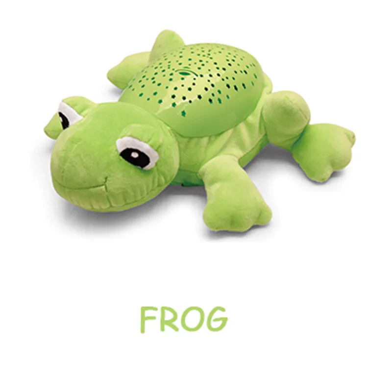 Frog WINCOTEK детский светодиодный светильник для сна, чучело, светодиодный ночник, плюшевая игрушка с музыкальными звездами, проектор, светильник, детские игрушки для детей - Цвет: Frog