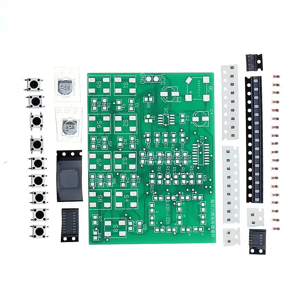 LEORY DIY SMD 8-канальный видеорегистратор цифровые эшелон Kit Электронная ответ устройства производства комплект платы обучение Запчасти