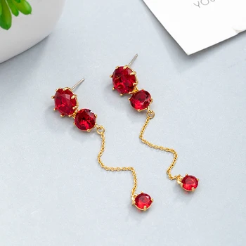 

2020 Pendientes Brincos Show Thin Female Long Tassel Earrings Fashion Gem Eardrop Ear Clip With No Hole Elegant Temperament