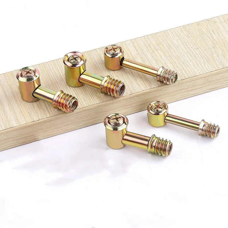 Parafuso de Móveis Peças Montadas para Gabinete Cama de Madeira Cômoda Conector Fixador Porca de Martelo Acessórios para Ferragens 4in 10set
