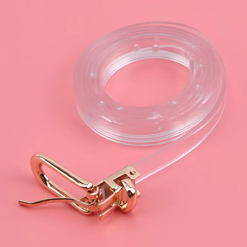 

Fashion Women's Pin Buckle Belt Transparent Color Plastic Belt Simple Wild Student Belt Banquet Party Decoration Belt