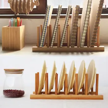 

3 Grid/ 5 Grid Bamboo Wooden Dish Rack Plates Bowl Cup Pot Lid Cutting Board Holder Stand Kitchen Storage OrganizerHOT