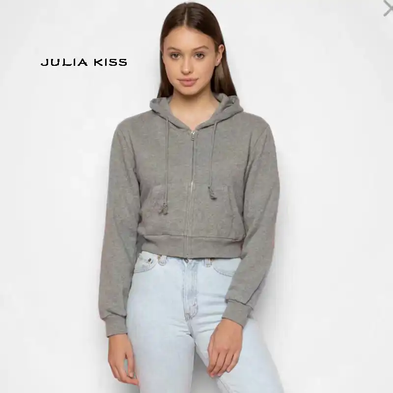 front cropped hoodie